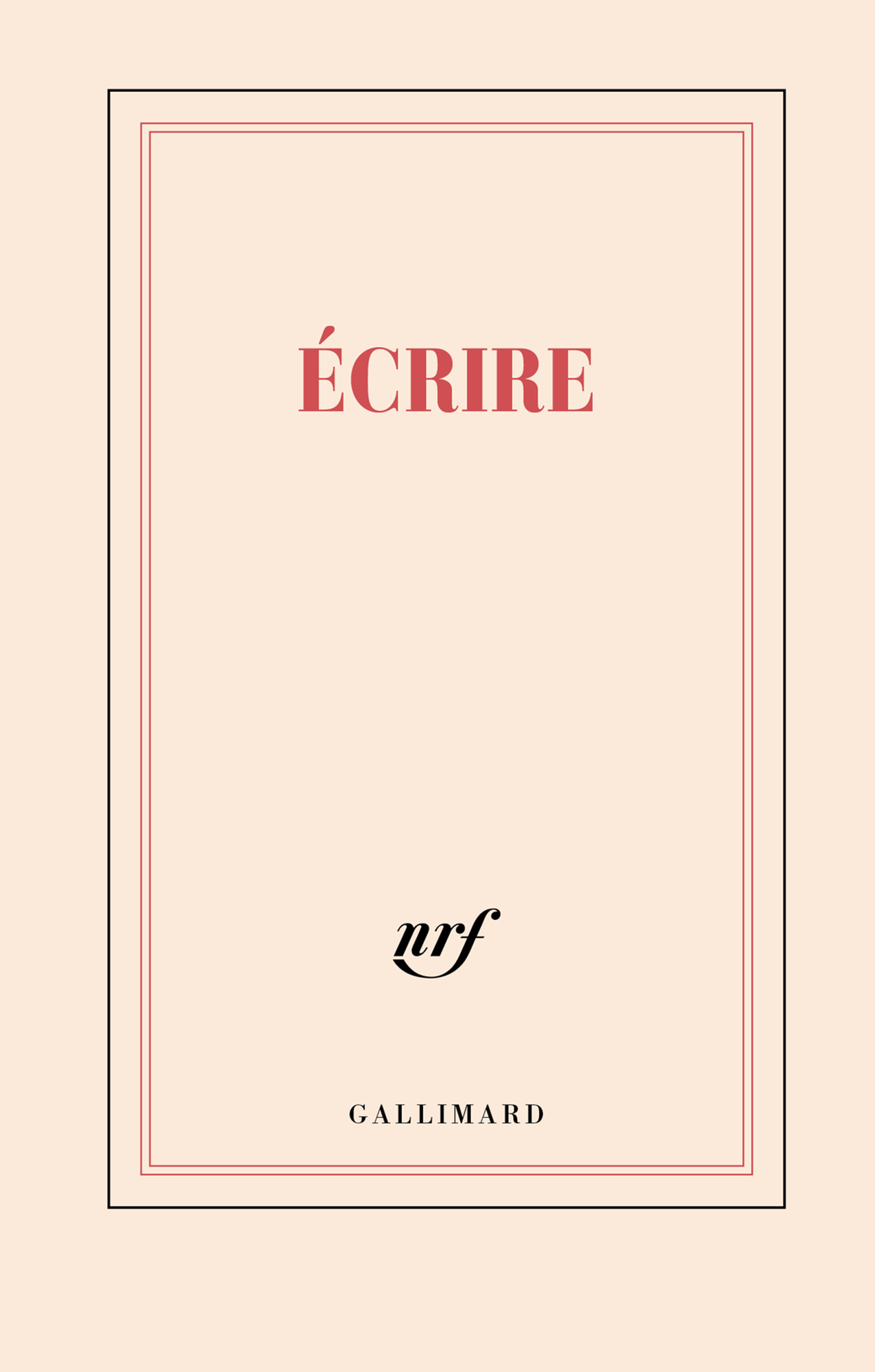 “Écrire” (lined hardback notebook)
