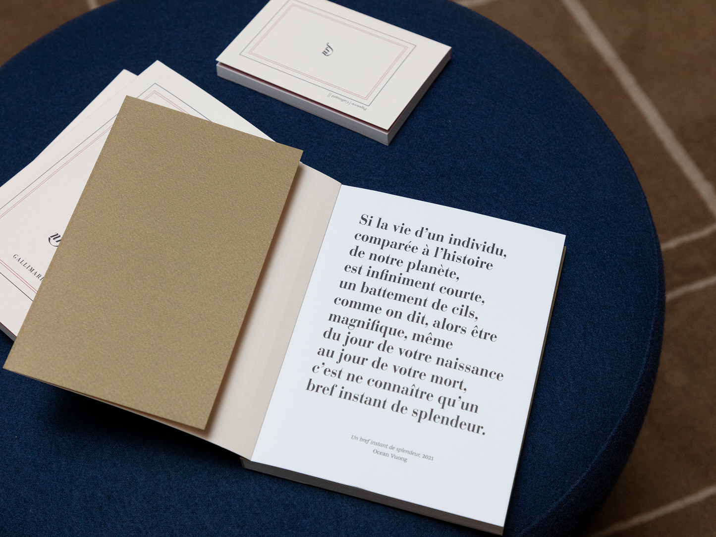 “Un bref instant de splendeur” (square notebook)