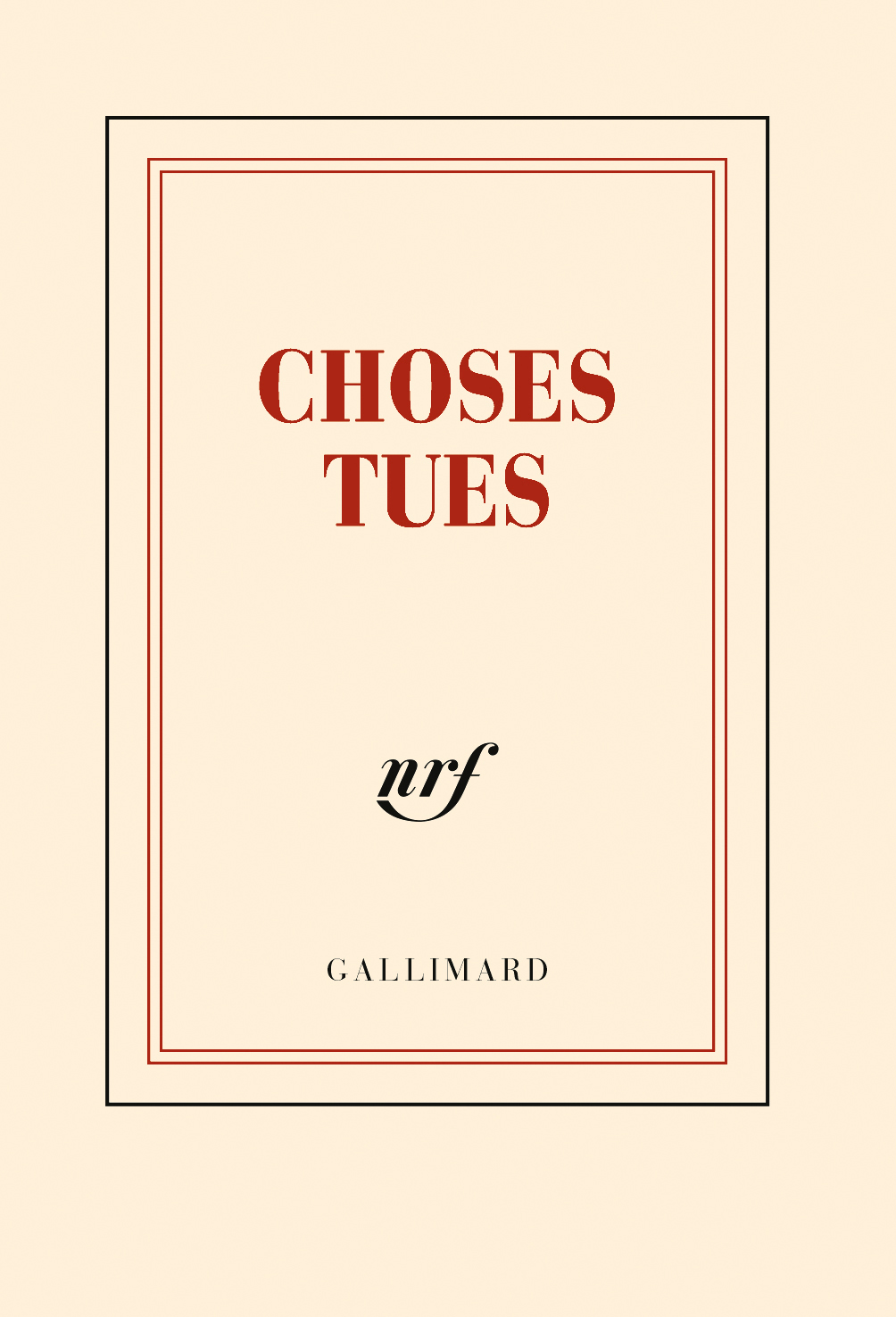 “Choses tues” (pocket notebook)
