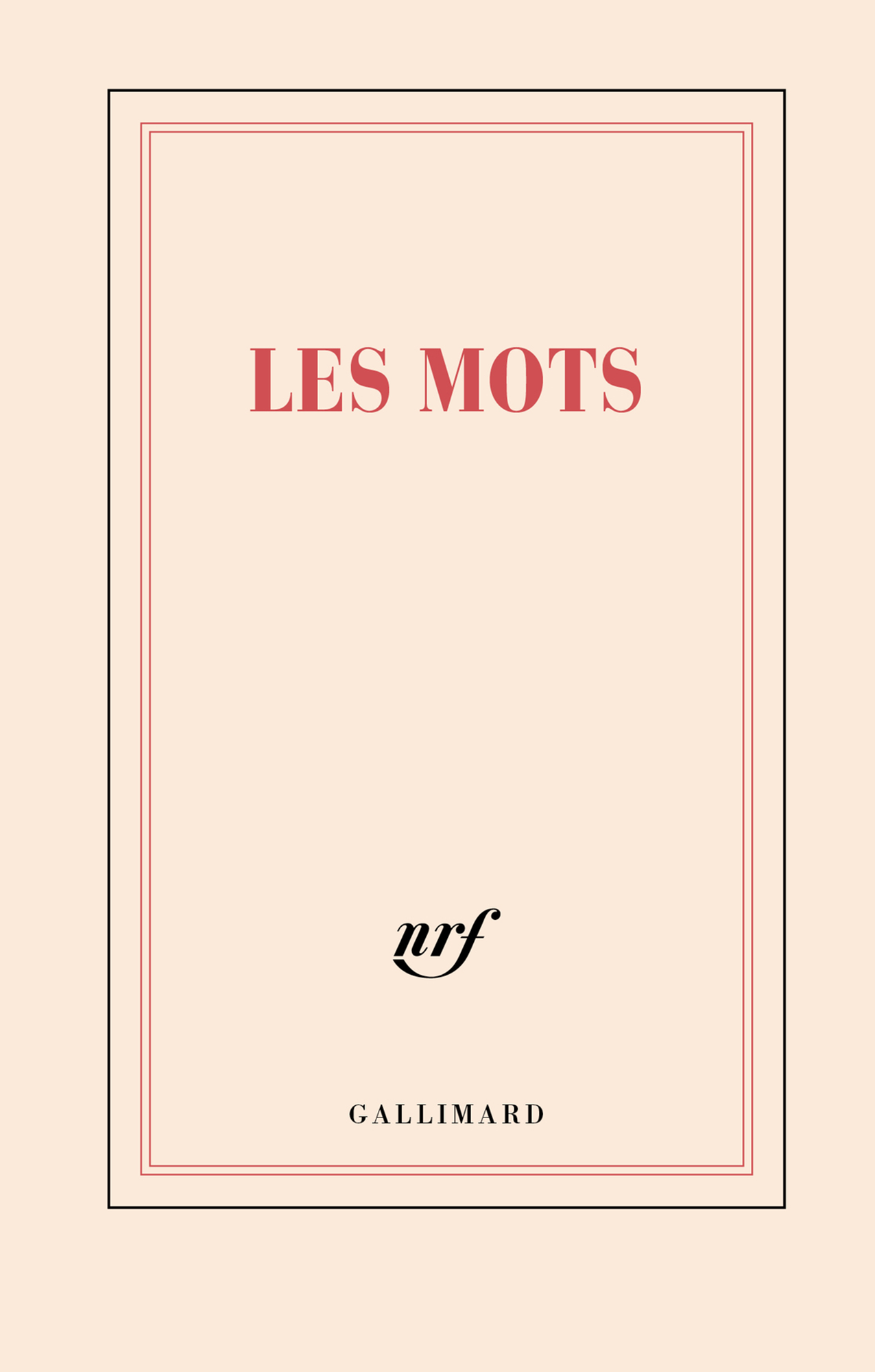 “Les mots” (hardback notebook)