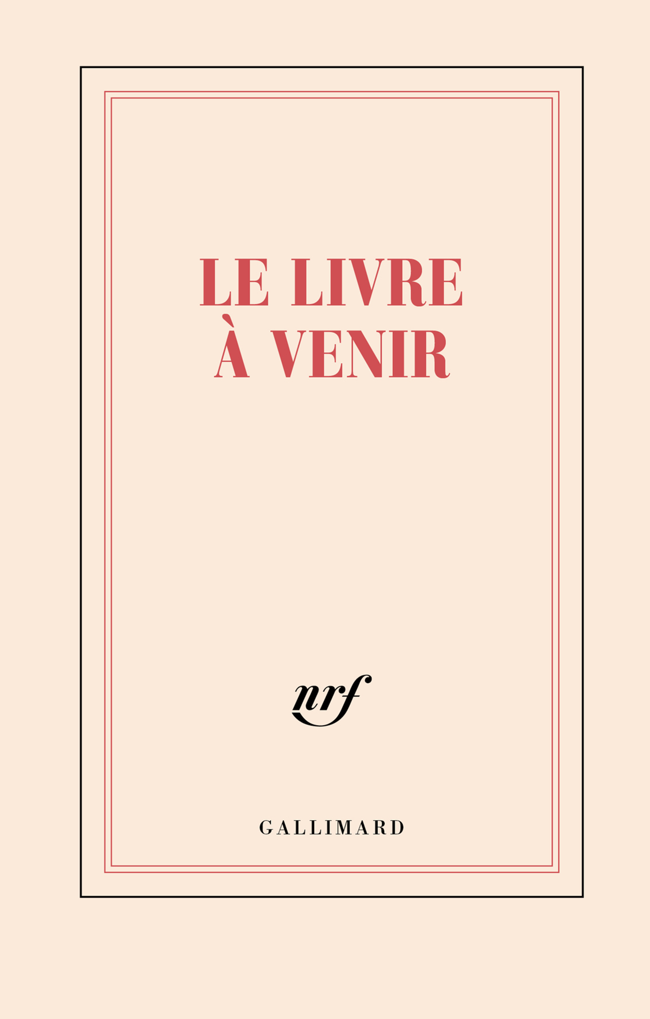 “Le livre à venir” (lined hardback notebook)