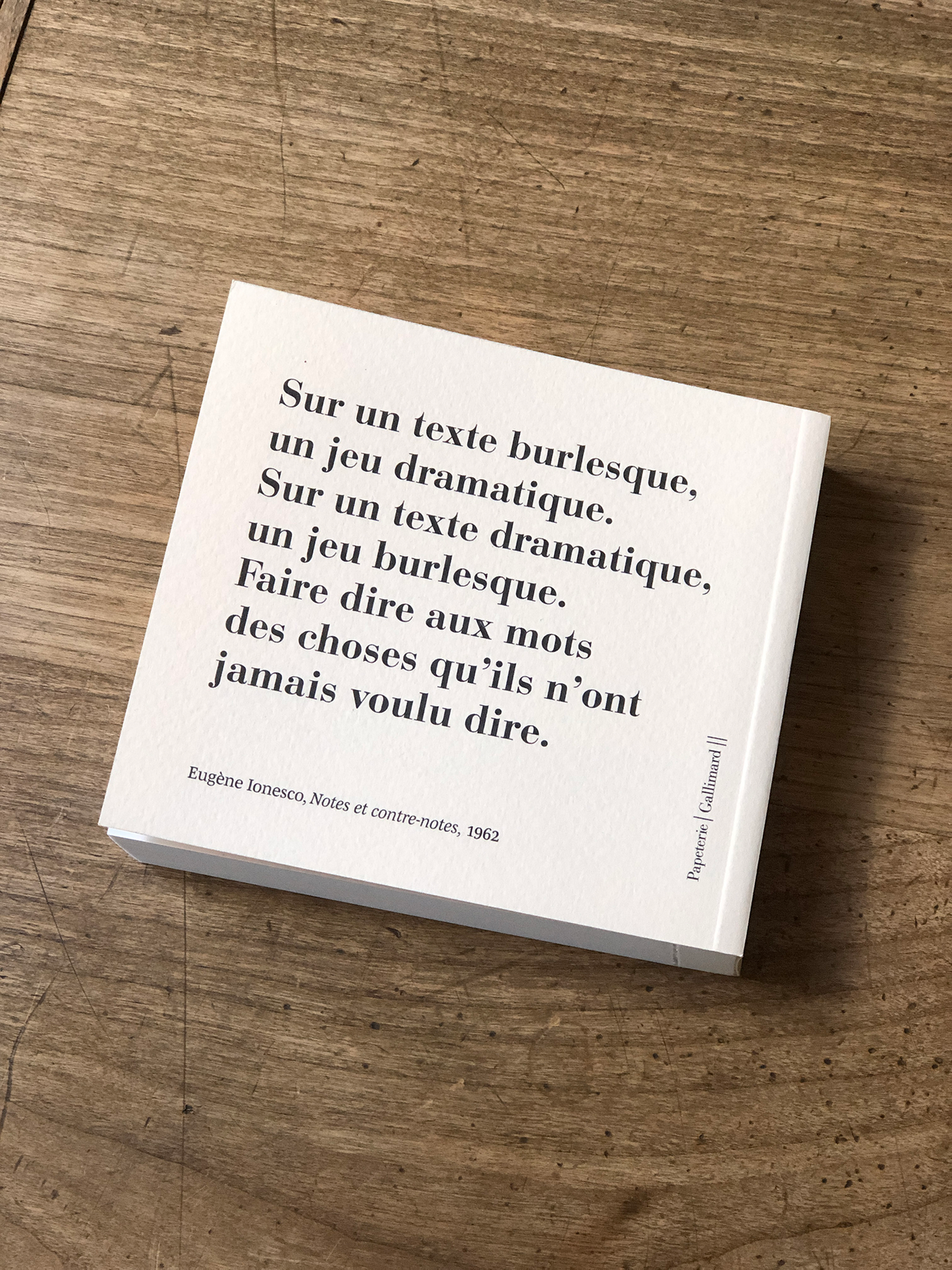 “Notes et contre-notes” (mini-block)