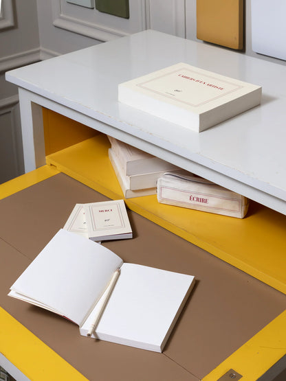 “Blanche ou l'oubli” (square notebook)