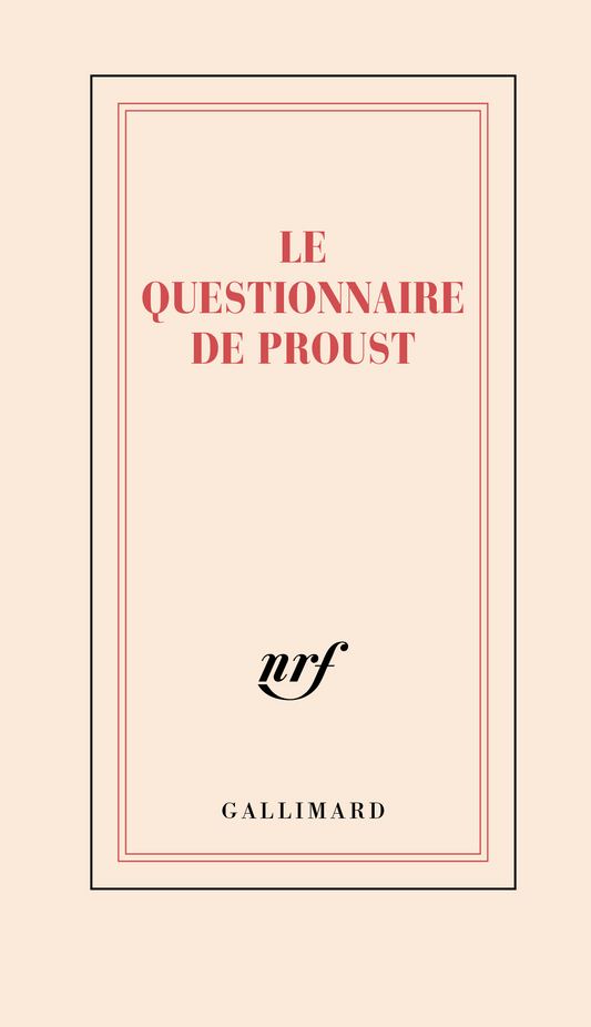 “Le questionnaire de Proust” (inspiration notebook)