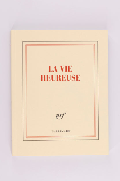 « La vie heureuse » (carnet carré non ligné)