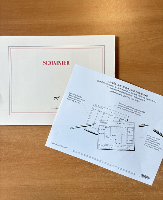 Bloc semainier planificateur