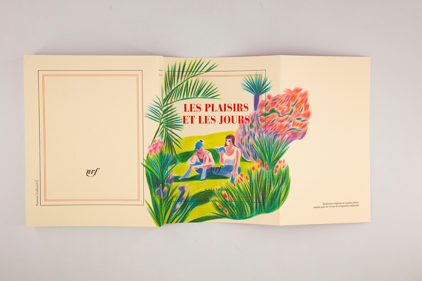“Les plaisirs et les jours” (illustrated square notebook)