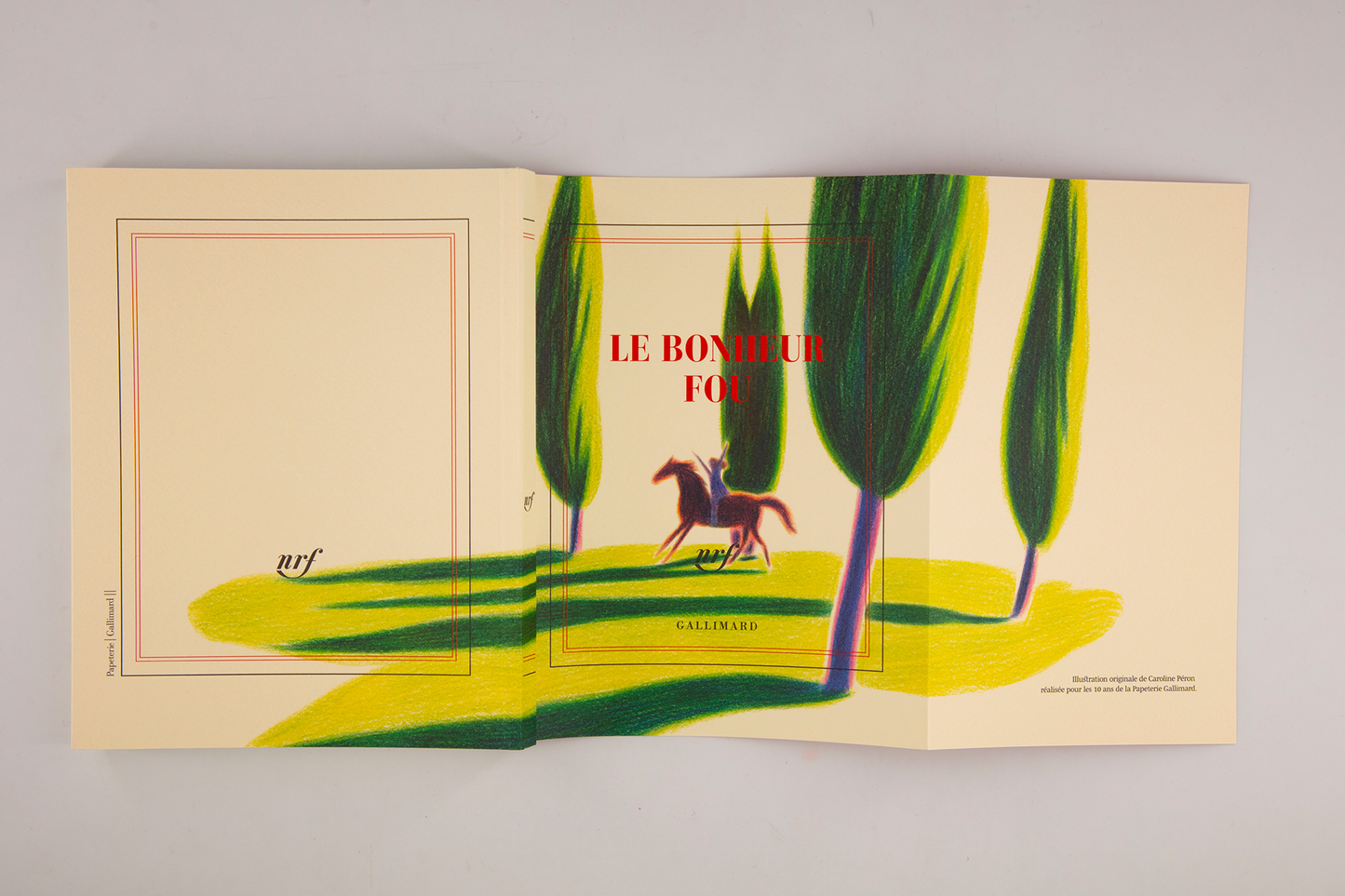 “Le bonheur fou” (illustrated square notebook)